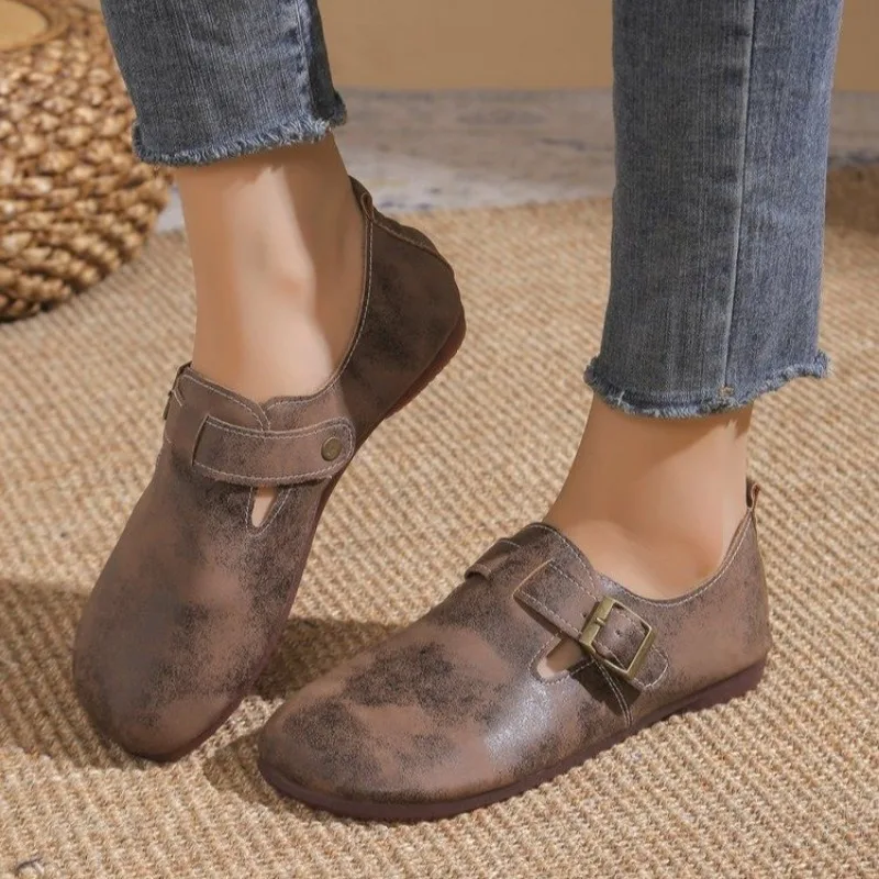 Women Flats Spring Autumn Handmade Ballerina Loafers Shoes Women Comfortable Soft Leather Flat Sneakers Women Zapatos De Mujer