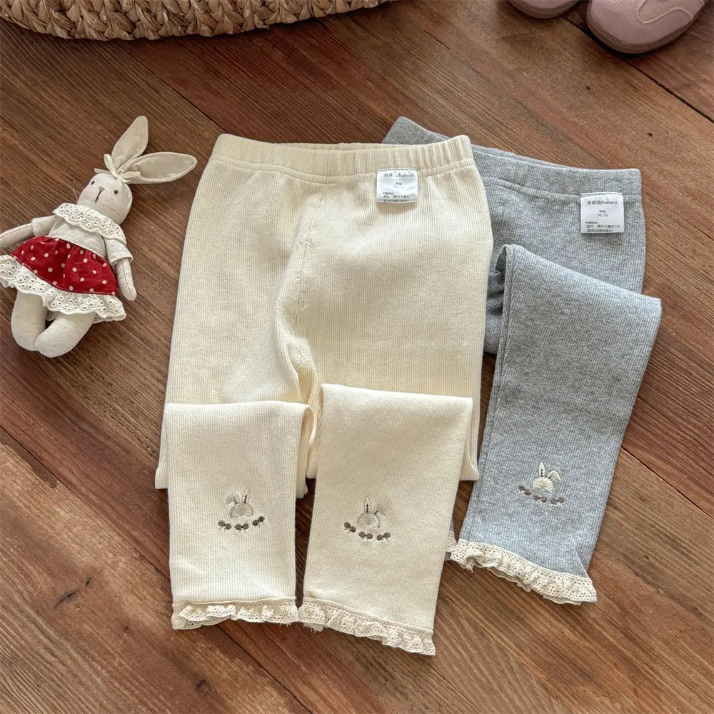 

2025 Girls Spring and Autumn Leggings New Girls Baby Autumn Children Wear Children's Autumn Pants