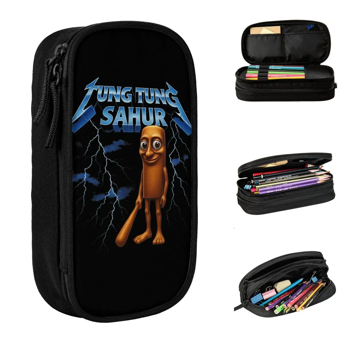 

Cute Tung Tung Tung Sahur Italian Brainrot Memes Pencil Case Pencil Pouch Pen Kids Big Capacity Bag Office Gifts Stationery