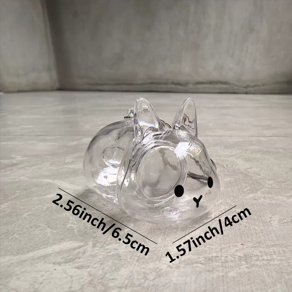 Transparente Andenkenflasche aus Kaninchenhaar, Aufbewahrungskapsel für Tierhaare, Schlüsselanhänger, durchdachtes Geschenk für Kaninchenliebhaber und Besitzer – Detail 11