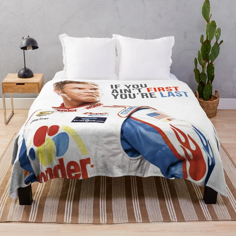 

Will Ferrell Talladega Nights Ricky Bobby If You Ain't First You're Last Throw Blanket Cozy Sofa Blanket for TV Watching Napping