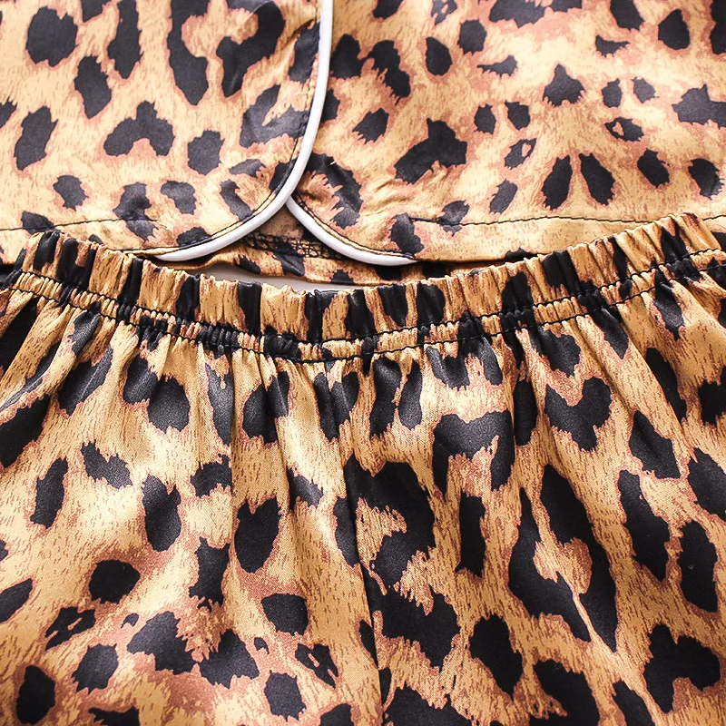 Seiden-Satin-Pyjama-Sets für Kleinkinder, Cartoon-Pyjamas für Kinder, Jungen-Schlafanzug, Baby-Schlafanzug, Mädchen-Freizeitkleidung für Zuhause, Jungen-Loungewear – Detail 13