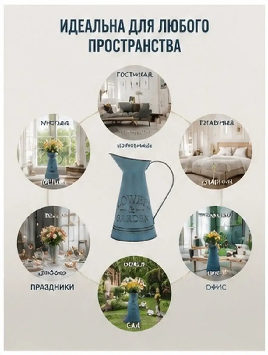 1Pcs Archaizing Flower Arranging Pot Iron Decorative Vase for Indoor Home Office Gardening Dried Floral Vase Ornament