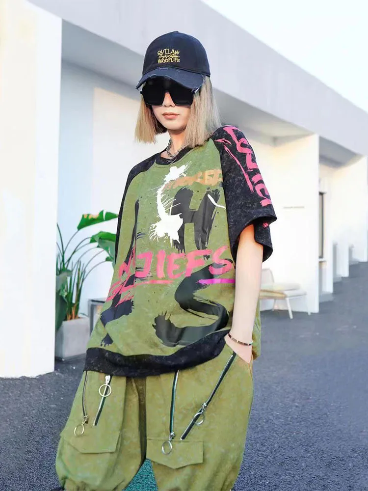 Max LuLu 2023 Summer Clothes Womens Fashion Loose Printed Punk Tee Shirts Ladies Luxury Vintage Casual Tops Classic Streetwear
