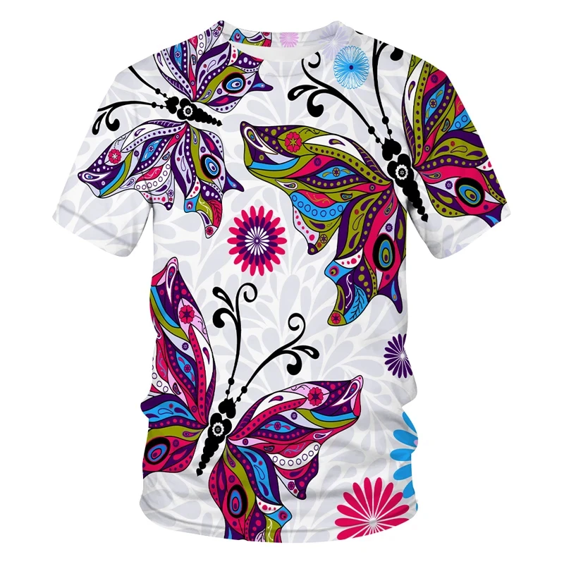 

Summer Fashion 3D Printed Butterfly Graphic T Shirts For Unisex Personality Trend Unisex Outdoors O Neck Short Sleeve Tees Tops