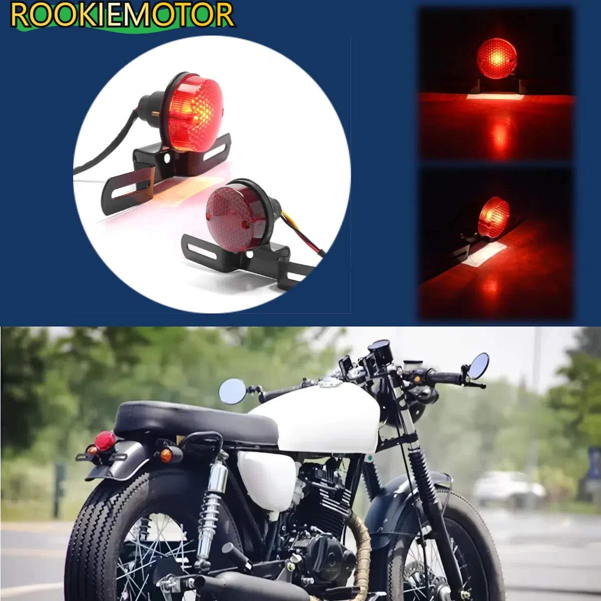 

For Harley Motorcycle Retro Rear Taillights Brake Lights License Plate Harley Taillights