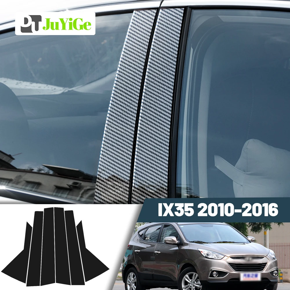 

Glossy Black Carbon Fiber Window Door Deal B C Pillar Post Cover Sticker For Hyundai IX35 2010-2016 2011 2012 2013 2014 2015