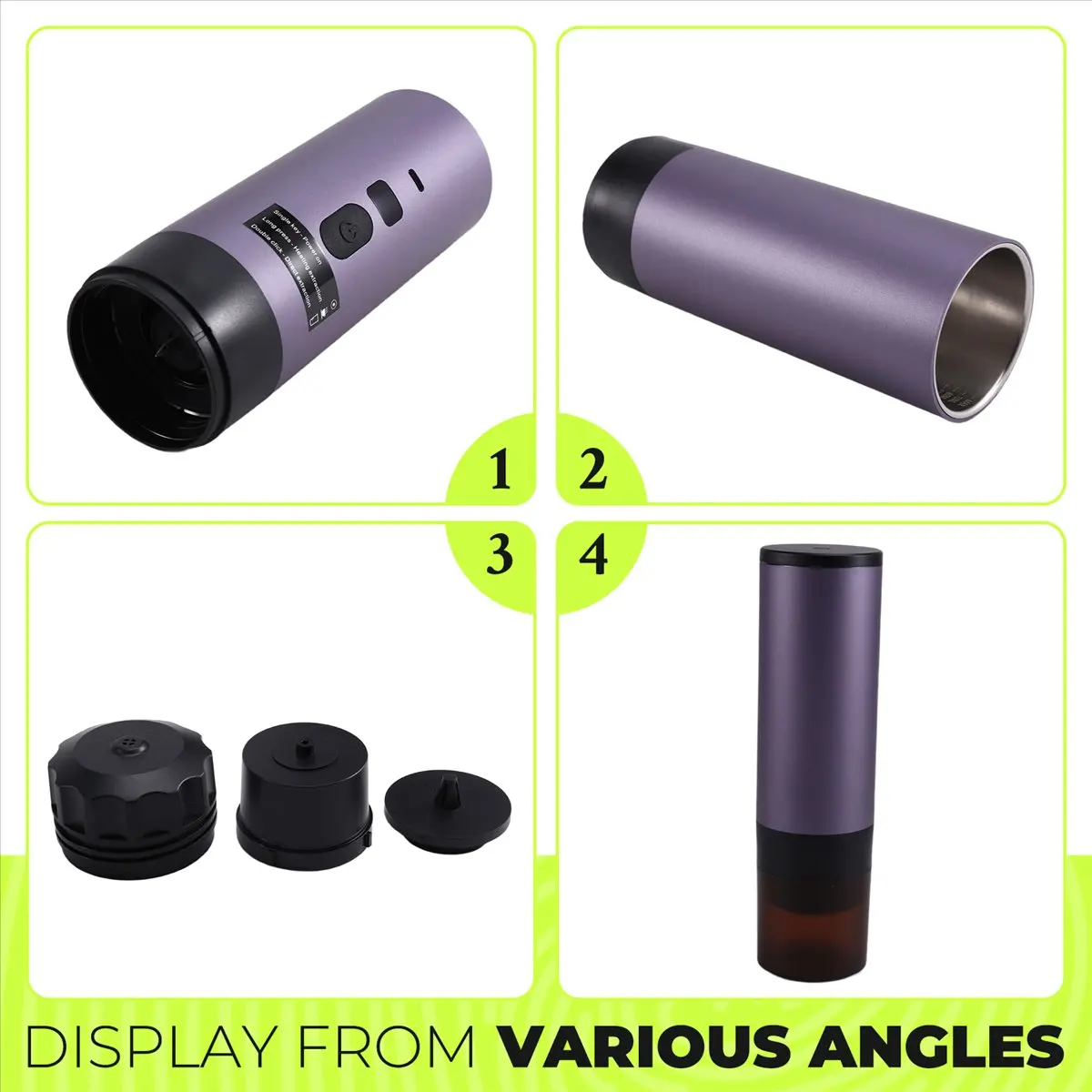 

Портативная кофемашина A47T: Беспроводная уличная эспрессо-машина, компактный набор для дома и путешествий