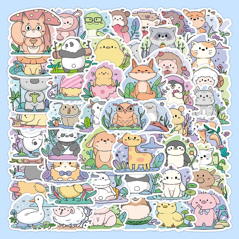 60 Pieces of Animal Forest Waterproof Stickers, Phone Case Decoration Stickers, Journal Stickers, Stickers, Waterproof Stickers, Advantages: Waterproof, Can Be Re-Pasted, No Residue, Beautifully Designed.