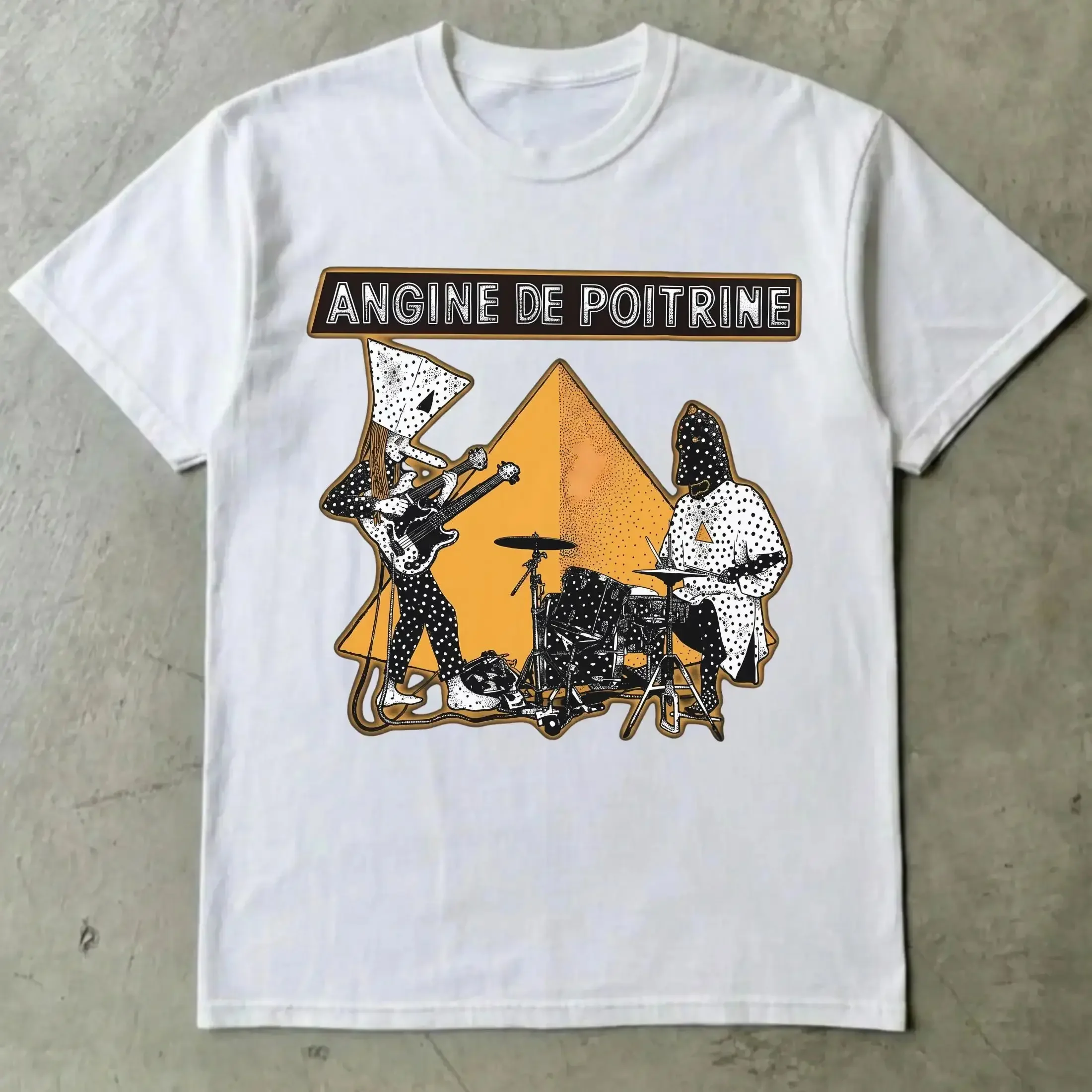 Angine De Poitrine Band Graphic 2026 Print T-Shirt Y2k Rock Punk T Shirts O-Neck Short Sleeve Oversized Popular Tee Unisex