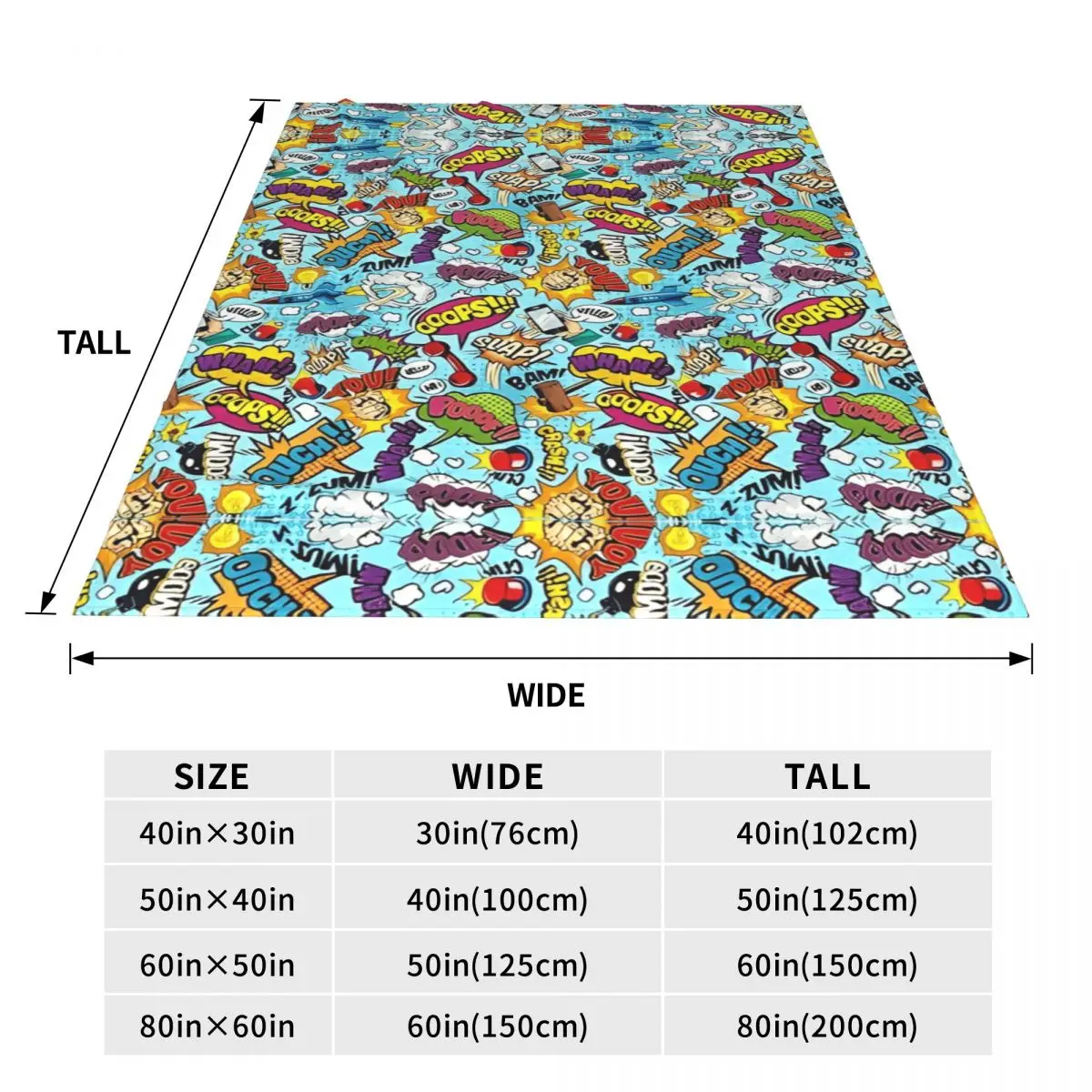 Blankets Camping Comic Book Explosion Graffiti Art Pattern Throw Blanket Flannel Bedspread For Outdoor Street Trend Sofa Cover