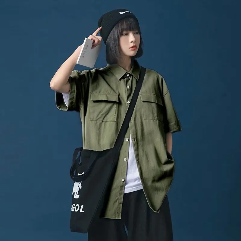 

Мужской тонкий кардиган в стиле милитари, функциональный, с двойной застежкой, повседневный летний топ, молодежный, приталенный крой