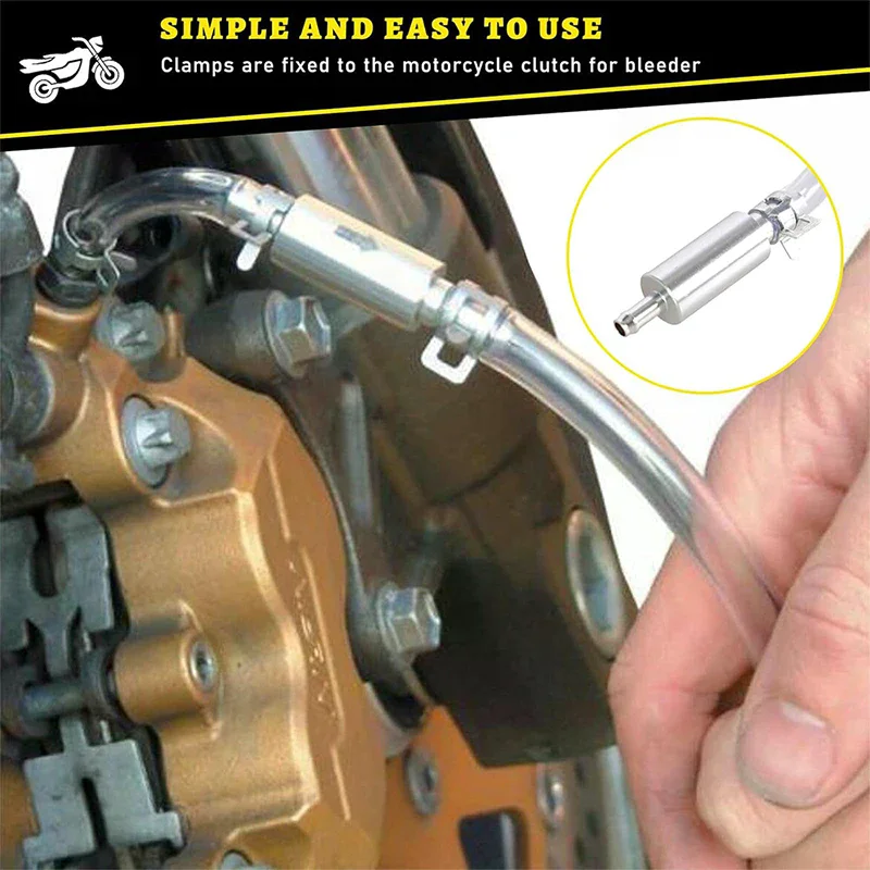 เครื่องมือปั๊มเปลี่ยนถ่ายน้ำมันเบรกสำหรับรถยนต์และมอเตอร์ไซค์ เครื่องมือไล่น้ำมันเบรกไฮดรอลิก แบบเชื่อมต่อเร็ว/ซีล ไม่มีการรั่วไหล