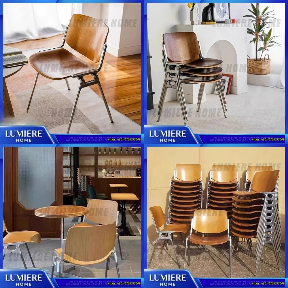 Industrial Vintage Coffee Chair Minimalist Nordic Dining Room Backrest Chair Modern Design Creative Home Bar Stool Simple Style
