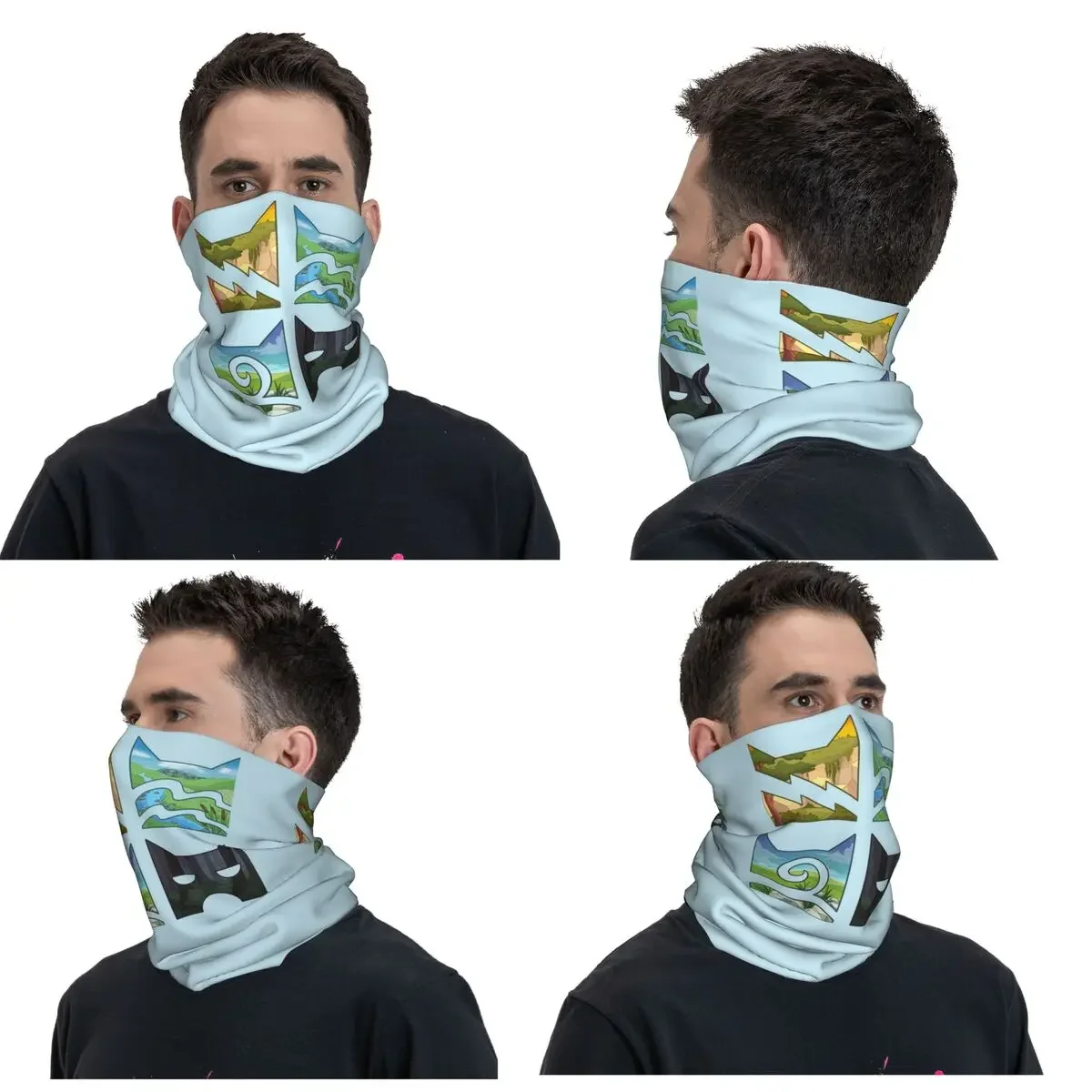 Four Warriors Warrior Cats Bandana Neck Cover Printed Wrap Mask Scarf Balaclava Outdoor Sports For Men Women Adult Winter