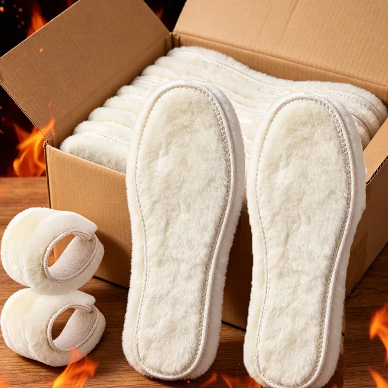 1-5Pairs Unisex Winter Plush Keep Warm Insoles for Snow Boots Cold Weather Thicken Shoe Pad Woman Man Insoles Foot Protect Shoes