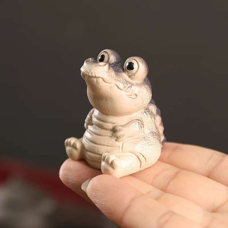 Mini Crocodile Statue Resin Crafts Ornaments Animal Sculpture Decorate Home Interior Book Nook Bookshelf Living Room Statue