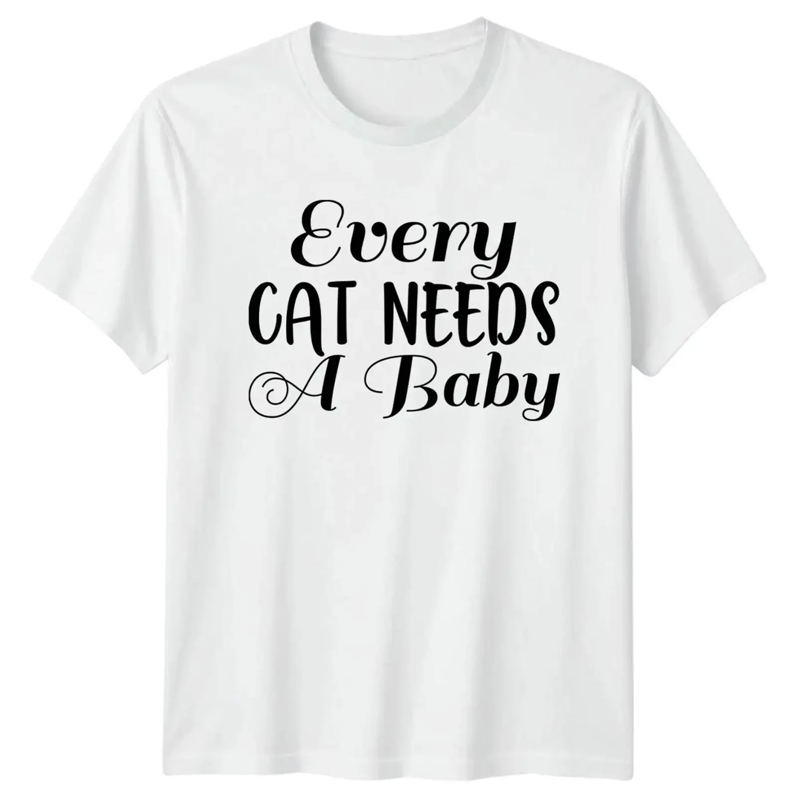 Jede Katze braucht ein Baby Damen T Shirt Mama Haustiere Muttertag Geschenk für Sie vintage Washed streetwear graphic homme