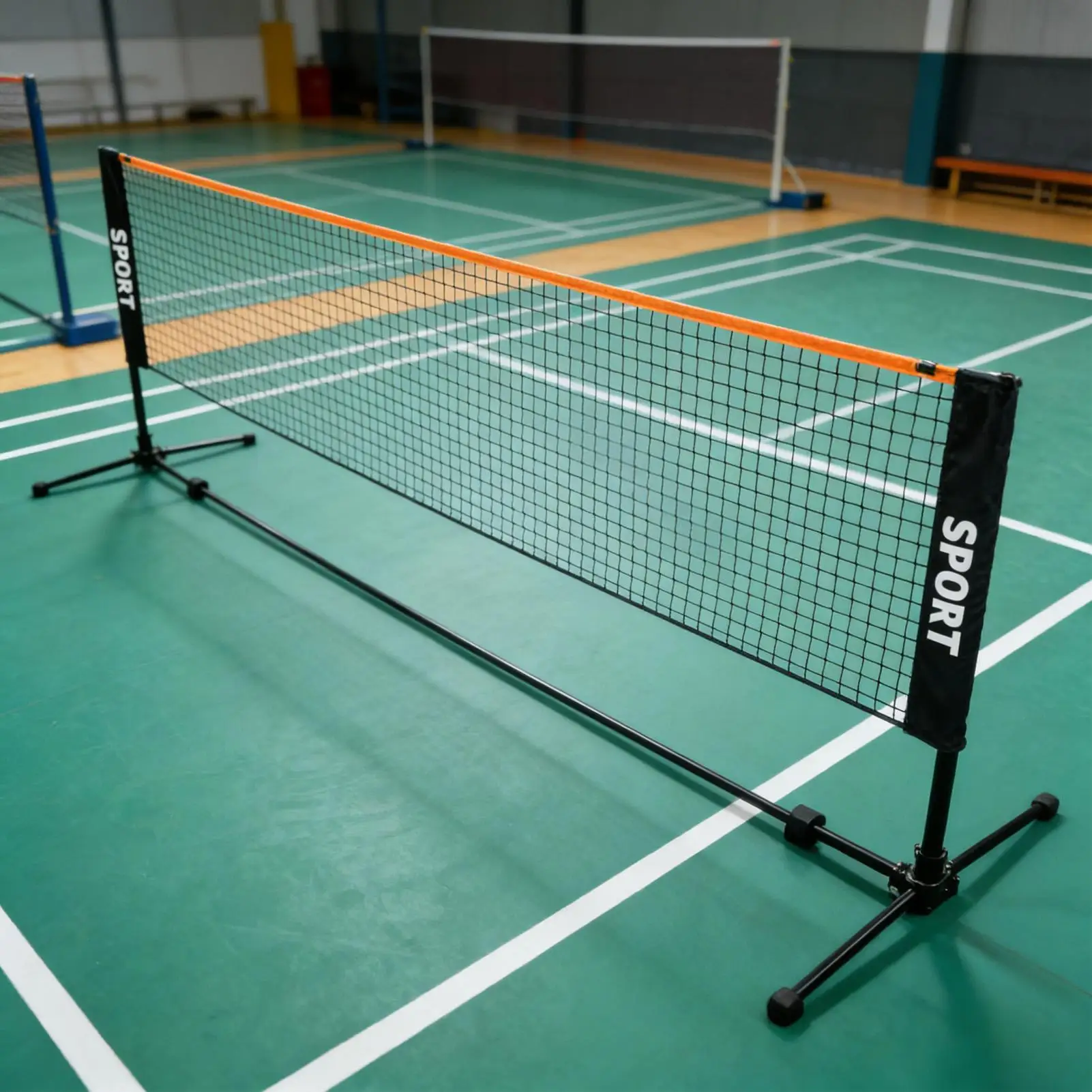 Foldable Tennis & Volleyball Net Height Adjustable Weatherproof Portable Backyard Sports Net for Beach Court Driveway Playground