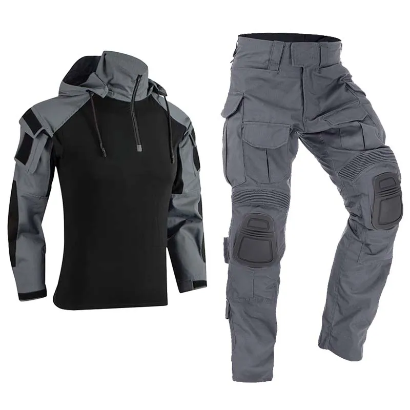 

Airsoft Paintball Work Clothing Pants Uniform with Pads Shooting Tactical Shirts Combat Suits US Camo Pant