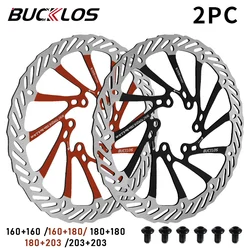 2PC BUCKLOS Bike Rotor 160MM 180MM 203MM G3 Bicycle Brake Disc 6 Bolts Road Mountain Bike Rotors Durable MTB Rotors for SHIMANO