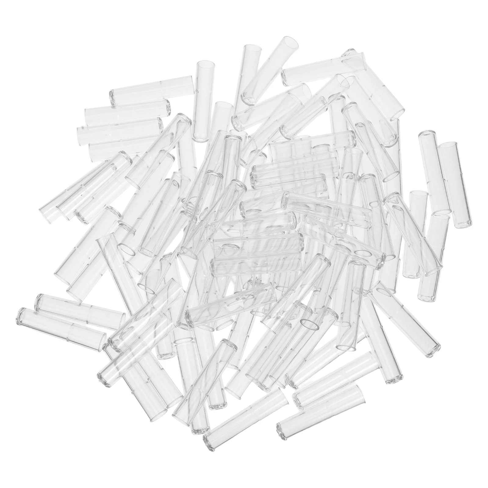 

100 Pcs Pencil Cap Pencils Transparent Extender Head Plastic Topper Cover Protective Tips