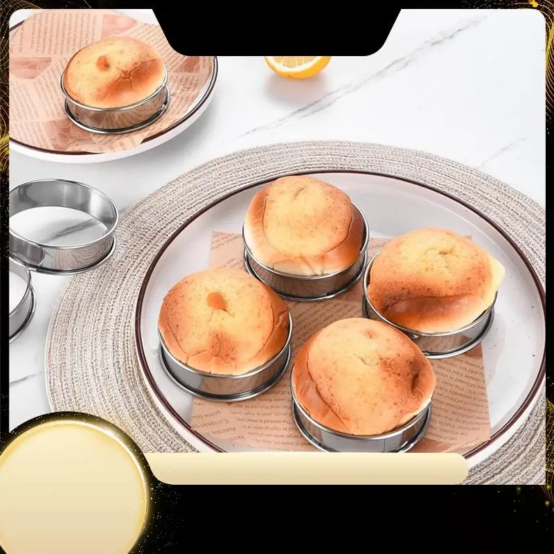 

12Pack English Muffin Rings 3.15 Inch Crumpet Rings Stainless Steel Double Rolled Tart Rings, Cooking Pastry Ring Molds Durable