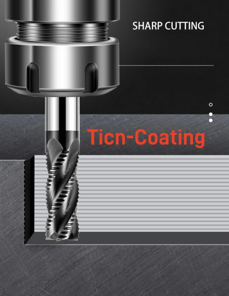 

4 фрезы для грубого торца 4 мм 5 6 8 10 12 14 16 20 мм Твердосплавный инструмент Латунь Ticn для фрезы из нержавеющей стали