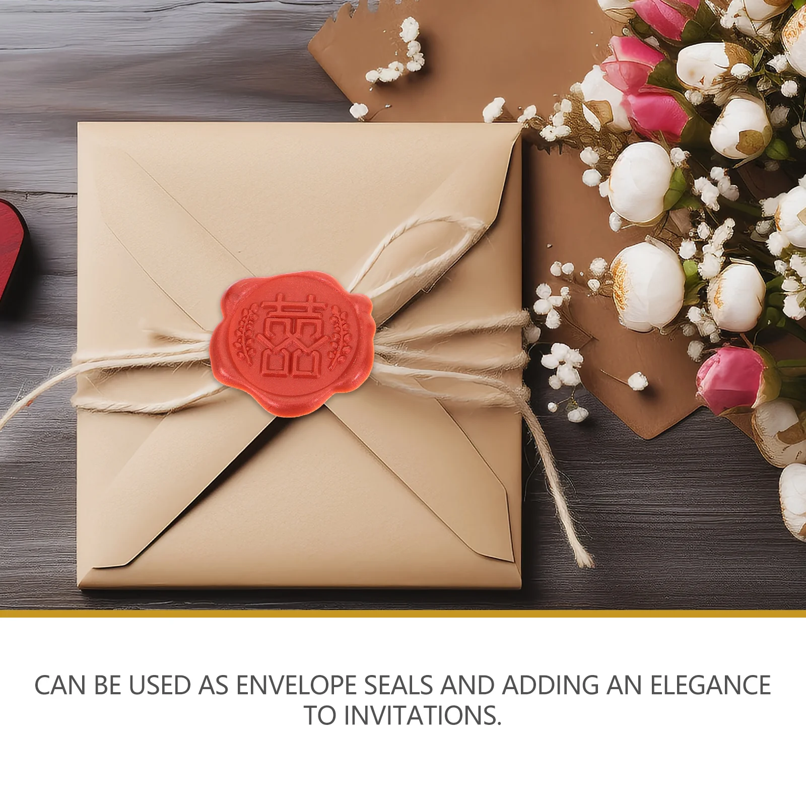 

10pcs Joy Chinese Character Wax Seal Stickers Retro Embossed Decals For Wedding Invitations Envelopes Birthday Cards Gift Tags