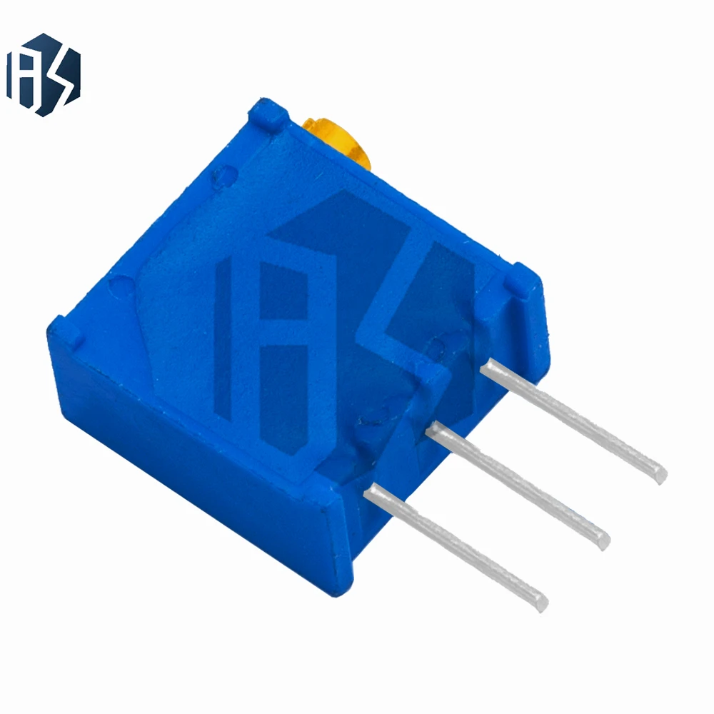 10PCS 3296 Trimpot Assortment: 3296X Trimmer Potentiometers – 50Ω, 100Ω, 1KΩ to 100KΩ, 1MΩ Resistance Values