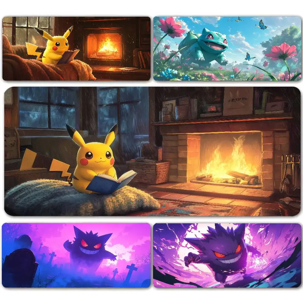 

Pokemon Snorlax Gaming Mouse Pad Large Desk Mat 2MM Stitched Edge Non Slip Rubber Base Keyboard Pad Office Decor