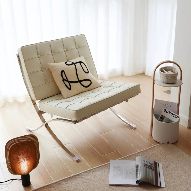 Eerste laag koeienhuid, Italiaanse stijl, echt leer, high-end, vrijetijdsstoel, woonkamer, enkel, bank