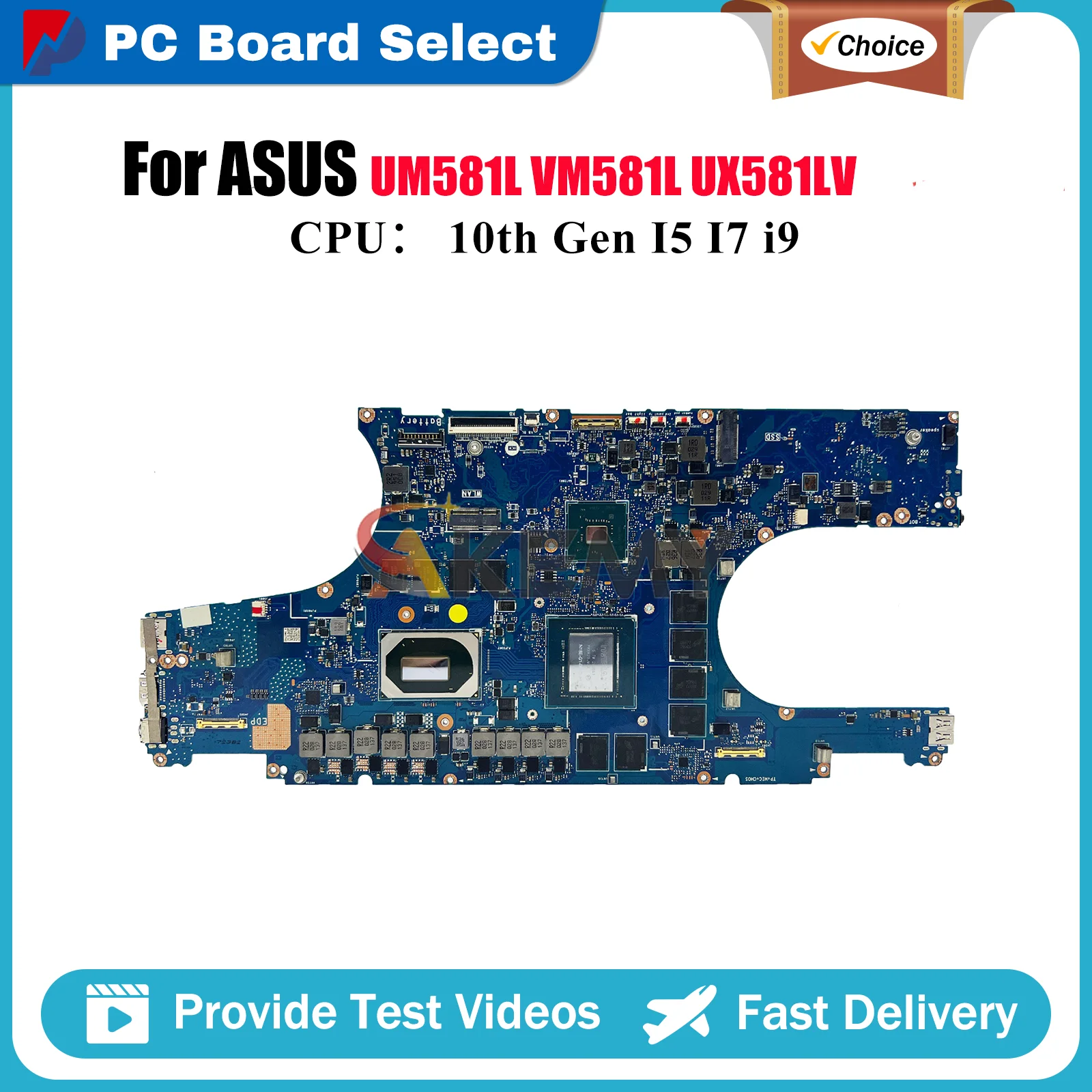 

UX581LV Материнская плата для ноутбука ASUS ZenBook UX581LV VM581L UX581LS UX581 UX581LU UM581L Материнская плата для ноутбука с процессором I5 I7 i9 stk