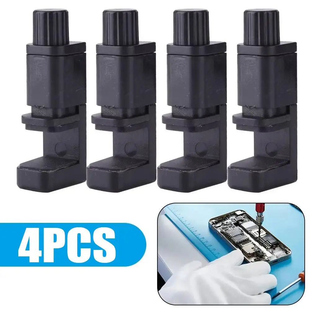4Pcs Display Screen Phone Fixture Clamp Adjustable Repair Tools Mobile Phone Fixed Holder Black Universal Fastening Clip