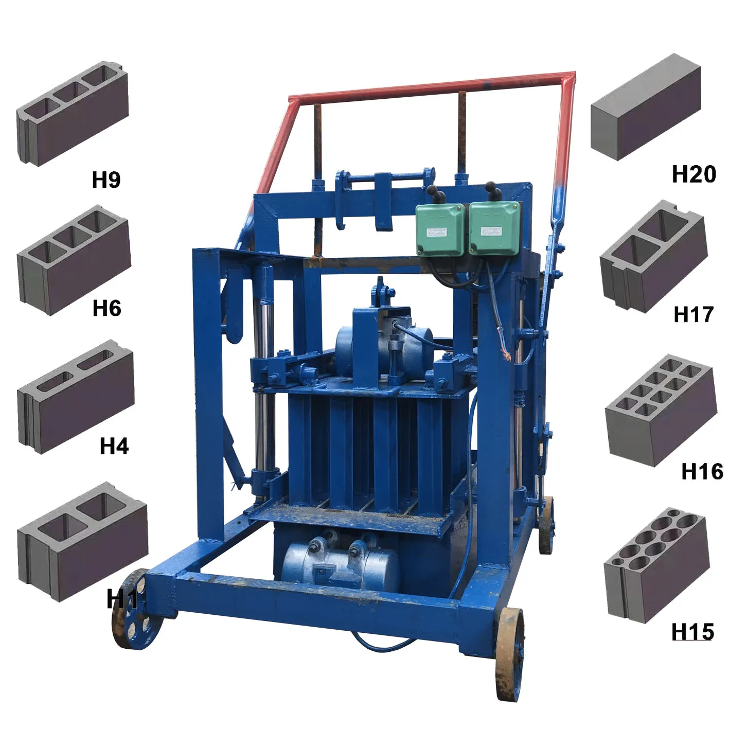 Mobile Semi-Automatic Diesel Brick Making Machine, Moves Easily Between Work Sites for On-Demand Interlocking Brick Production