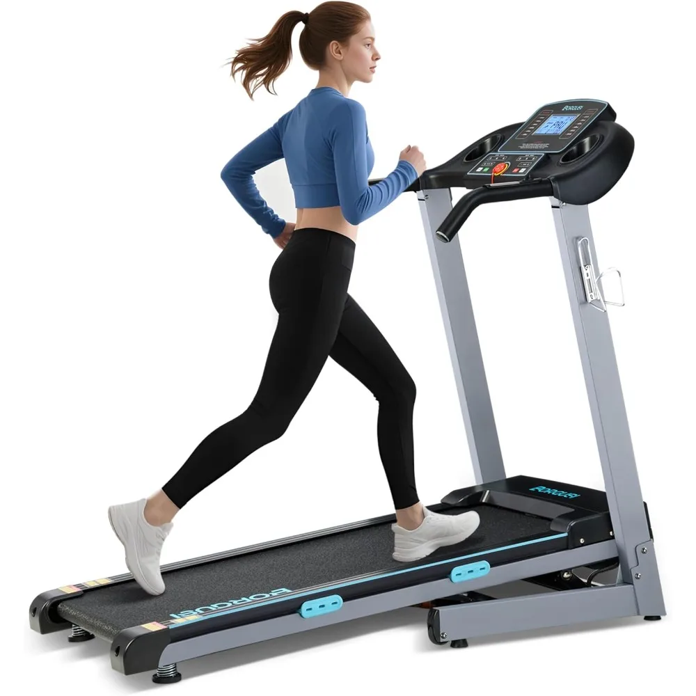 

Treadmill with Auto Incline - 300 lb Capacity, 3.0HP Folding Electric Treadmill Up to 8.5 MPH Speed, Running Machine with 17.5"