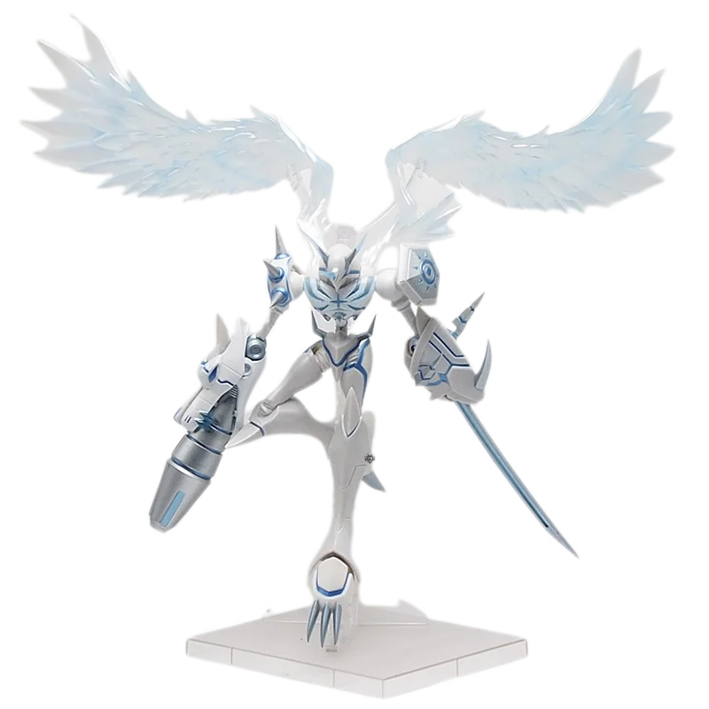 

35Cm Bandai Anime Peripheral Figuer Digimon Adventure Royal Knights Omegamon Merciful Wings Garage Kit Model Toys Assembly