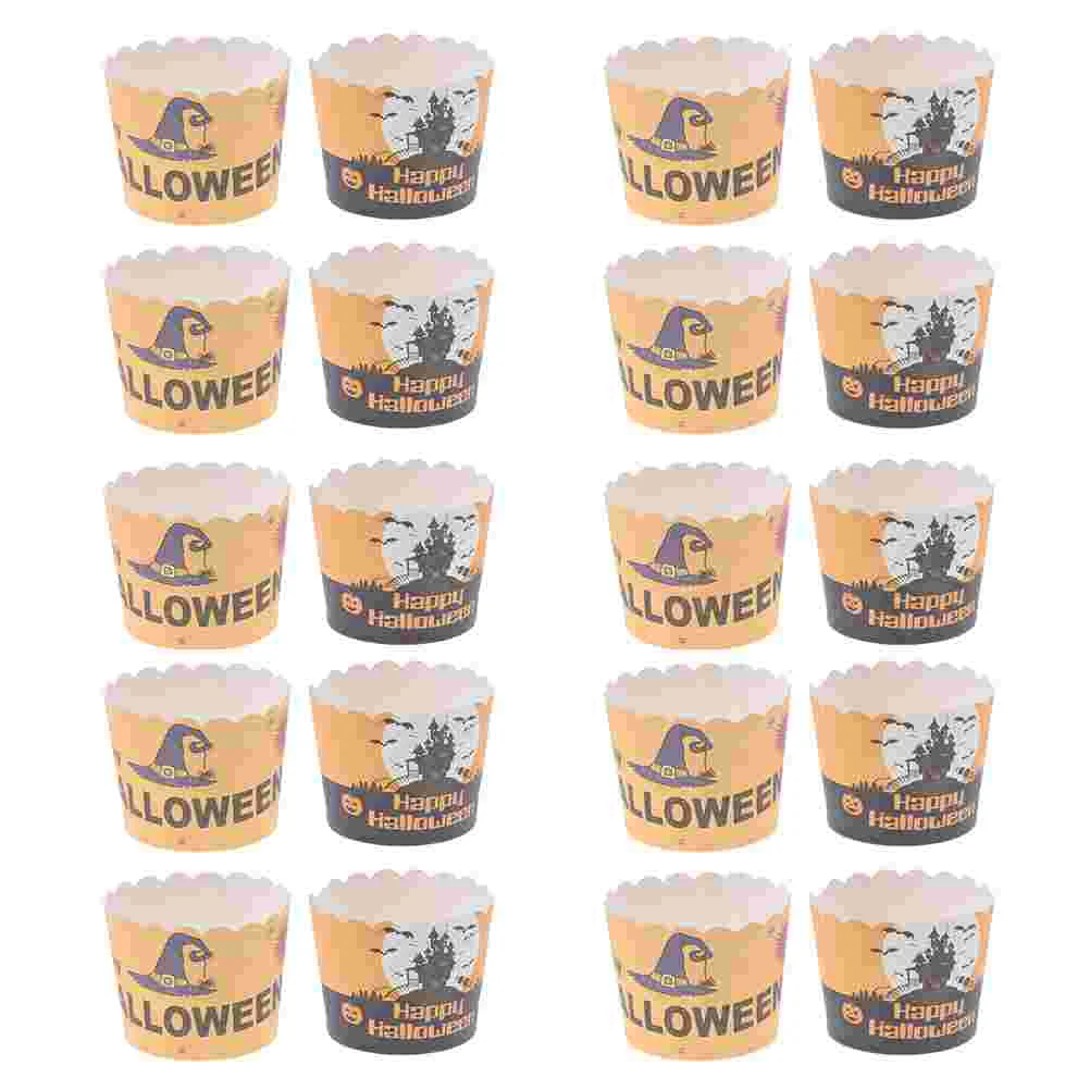 

100 Pcs Halloween Muffin Cups Baking Supplies Wrapper Cake Cupcake Liner Decorative Paper Packing