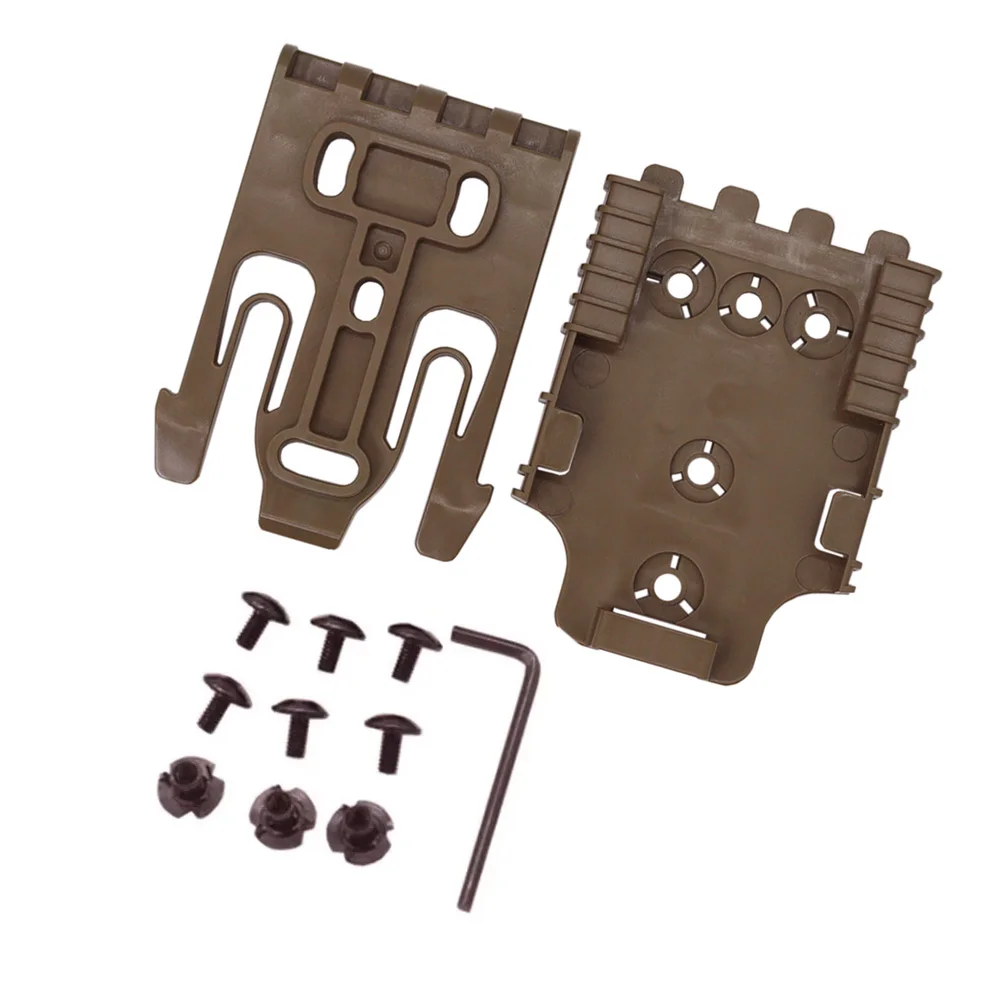 Taktischer modularer Pistolen holster adapter aus Metall mit qls Plattform holster Drop Leg Band Jagd Airsoft Quick Pull Draw – Detail 5