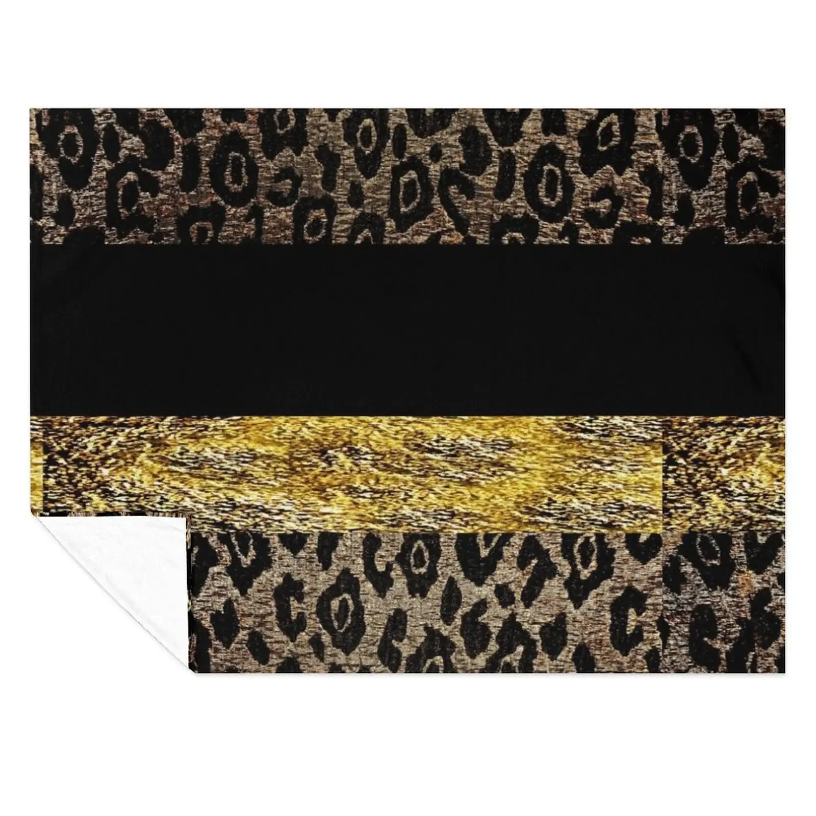 

Animal Print Black and Gold and Brown Cheetah and Leopard Throw Blanket Blankets For Bed Polar Cute Decorative Throw Blankets