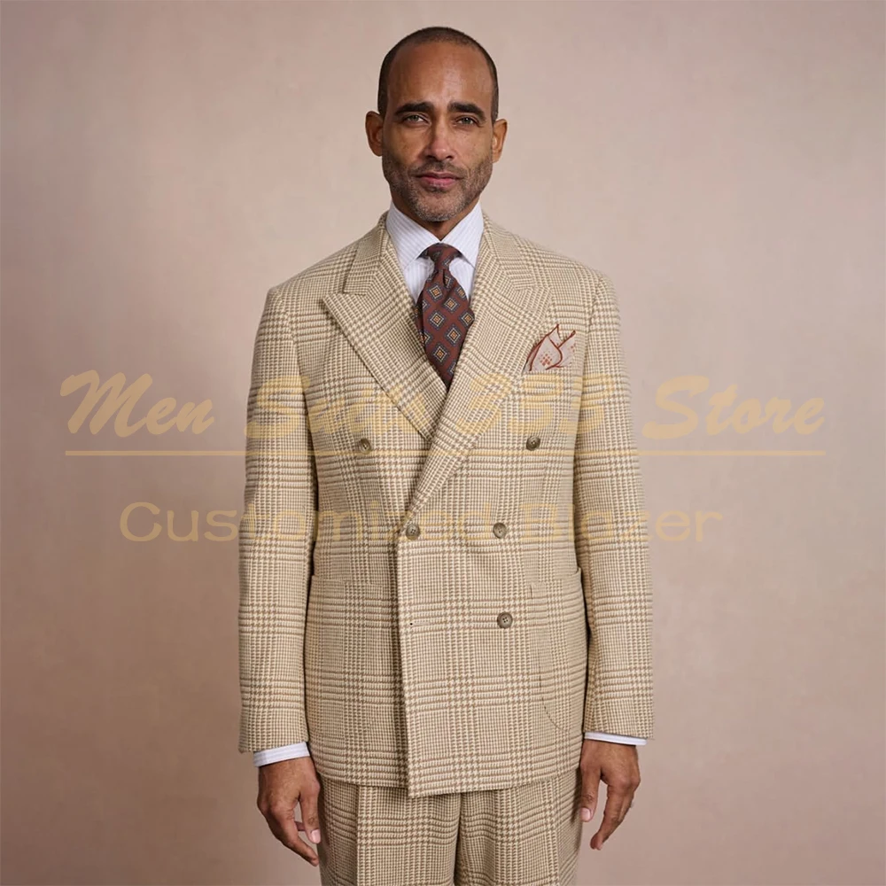 

Мужской классический британский костюм Besoke: двубортный пиджак с острыми лацканами и брюки, стандартный крой, 2 предмета