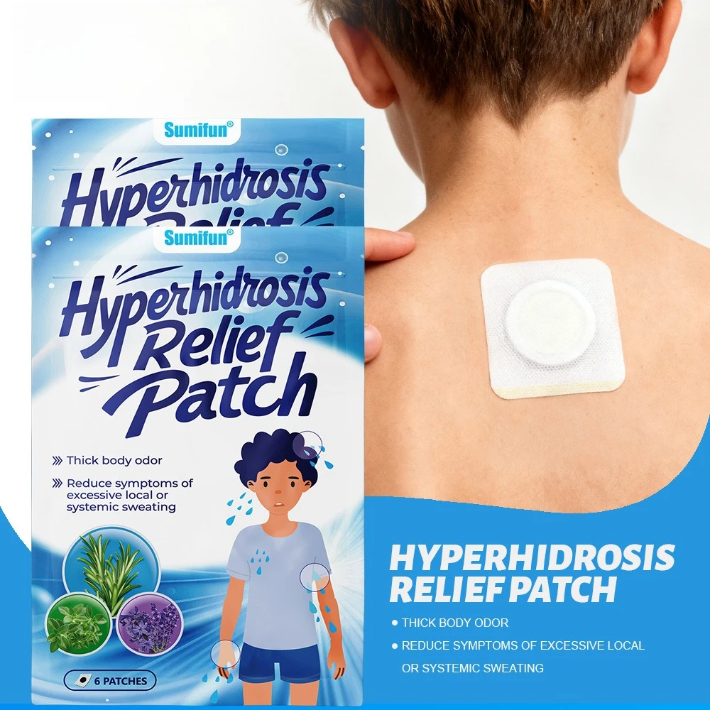 

Herbal Sweat Control Patches for Underarms, Natural Deodorant with Plant Extracts, 6 Pcs Unisex Design