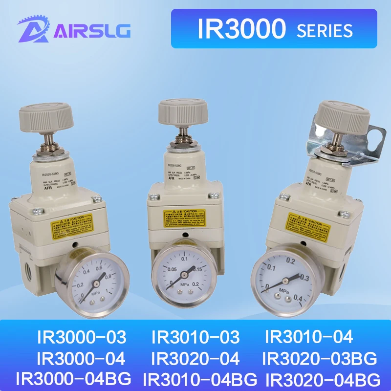 

SMC TYPE IR3000 IR3010 IR3020 -03 -04 IR3000-01BG -03BG -04BG Precise Reducing Valve Air Pressure Regulator Precision Regulator