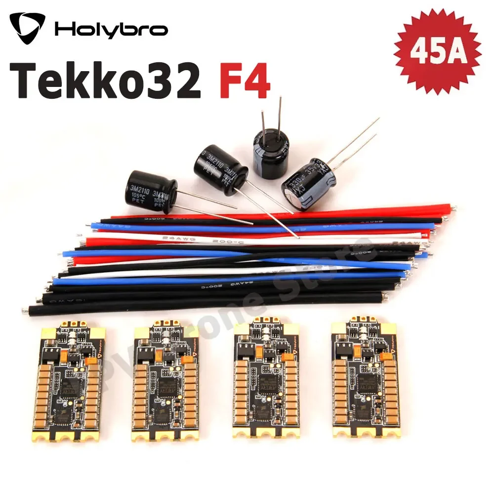 

Holybro Tekko32 F4 45A Brushless ESC BLHeli_32 Bit 2-6s Dshot1200 Compatible BetaflightF3/F4 Flight Controller for RC FPV Drone