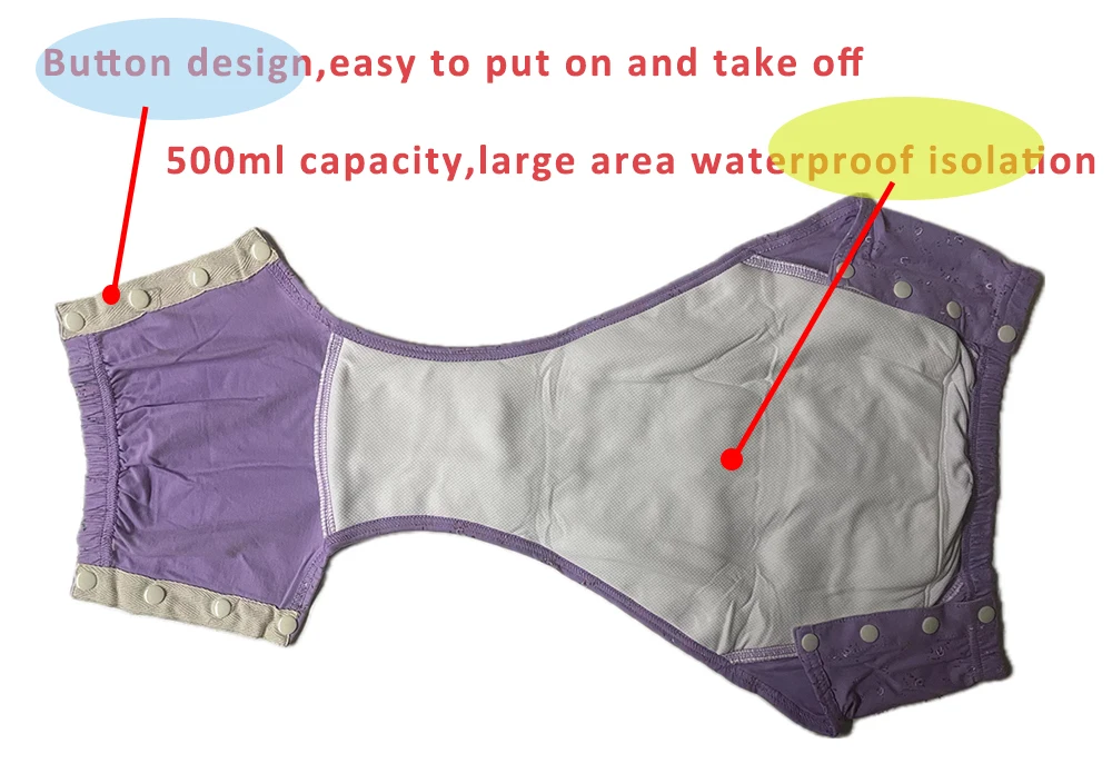 Women’s Incontinence Underwear Cotton Regular Absorbency Reusable Washable Urinary Incontinence Briefs 500ml