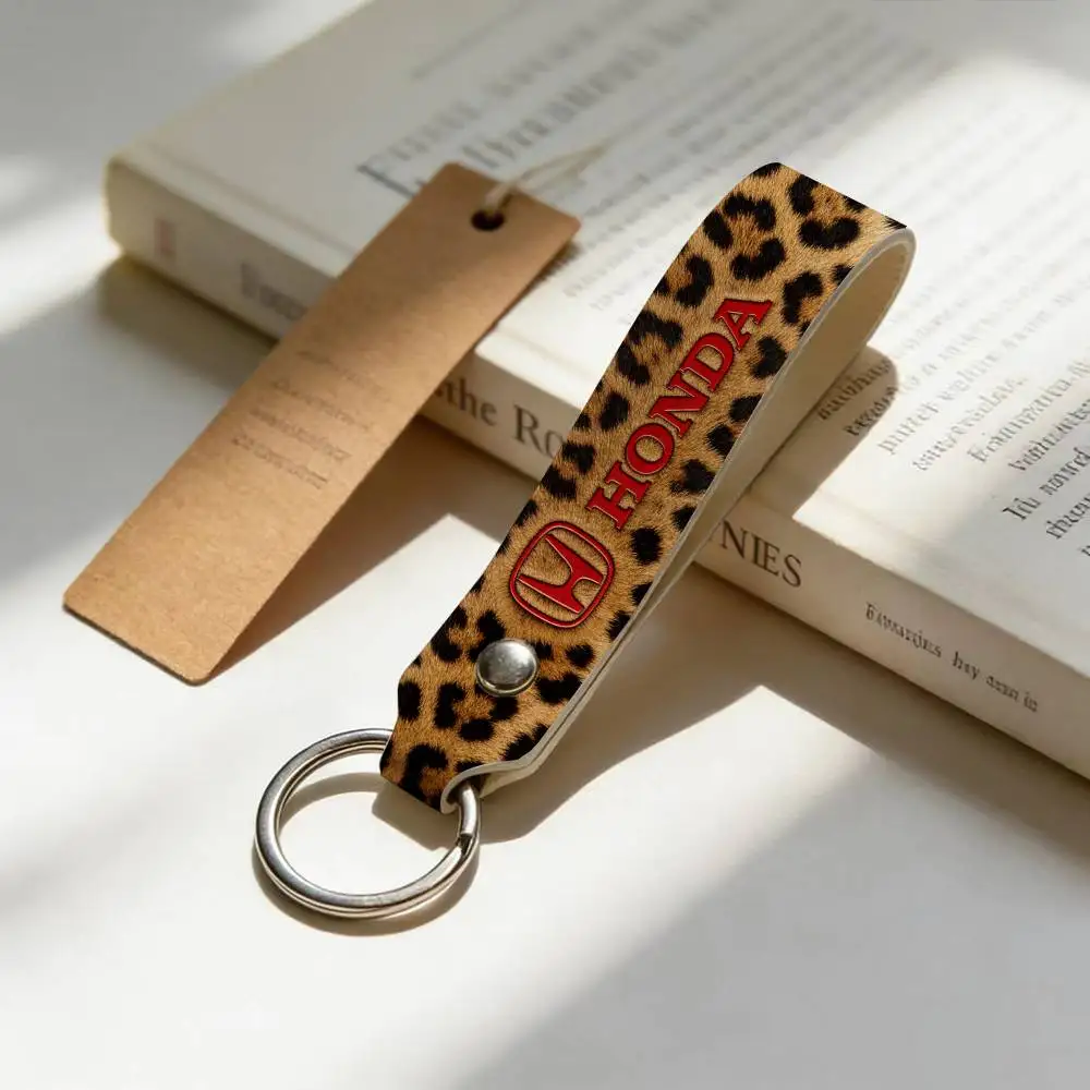 

Брелок для ключей из искусственной кожи для мотоциклов Honda, универсальный держатель для ключей для мотоциклов, подарок для мужчин-райдеров