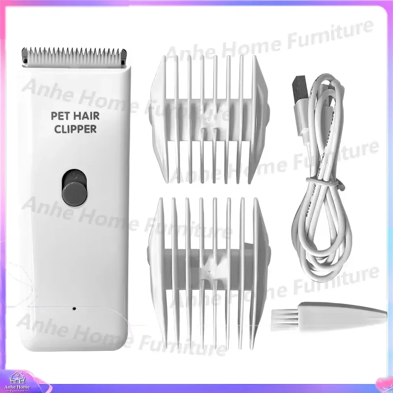 Pet Hair Clipper Ceramic Blade Cordless Dog Cat Grooming Trimmer Professional Animal Shaver Low Noise Paws Face Body