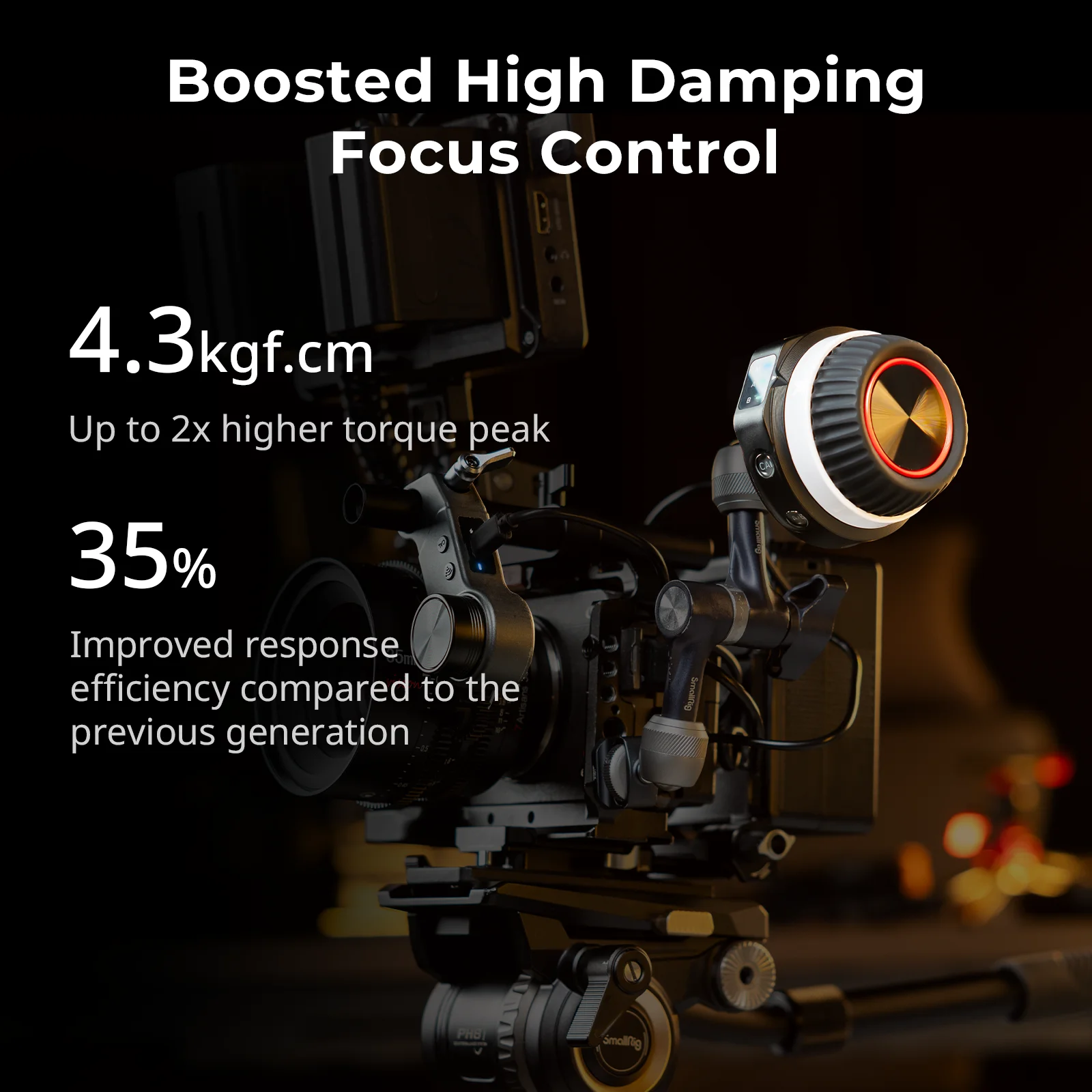 SmallRig Wireless Follow Focus Kit Lite for Precise and Low-Latency Focusing Video Shooting 21H Standby Time for Zoom Lens 4296