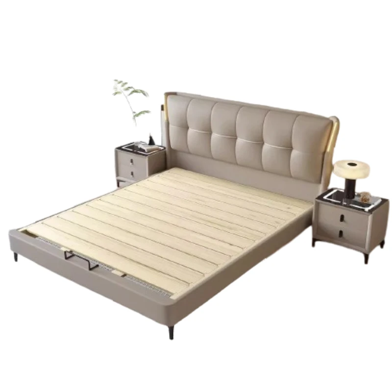 Princess Confortable Bed Home Designer Fashionable Soft Wedding Bed Apartment Master Bedroom Quality Cama De Casal Furniture