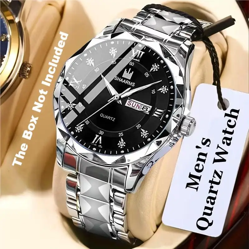 1 Stück Herren-Klassiker-Business-Armbanduhr, perfektes Geschenk für Geburtstag, Halloween, Valentinstag, Ostern & Erntedankfest. – Detail 6